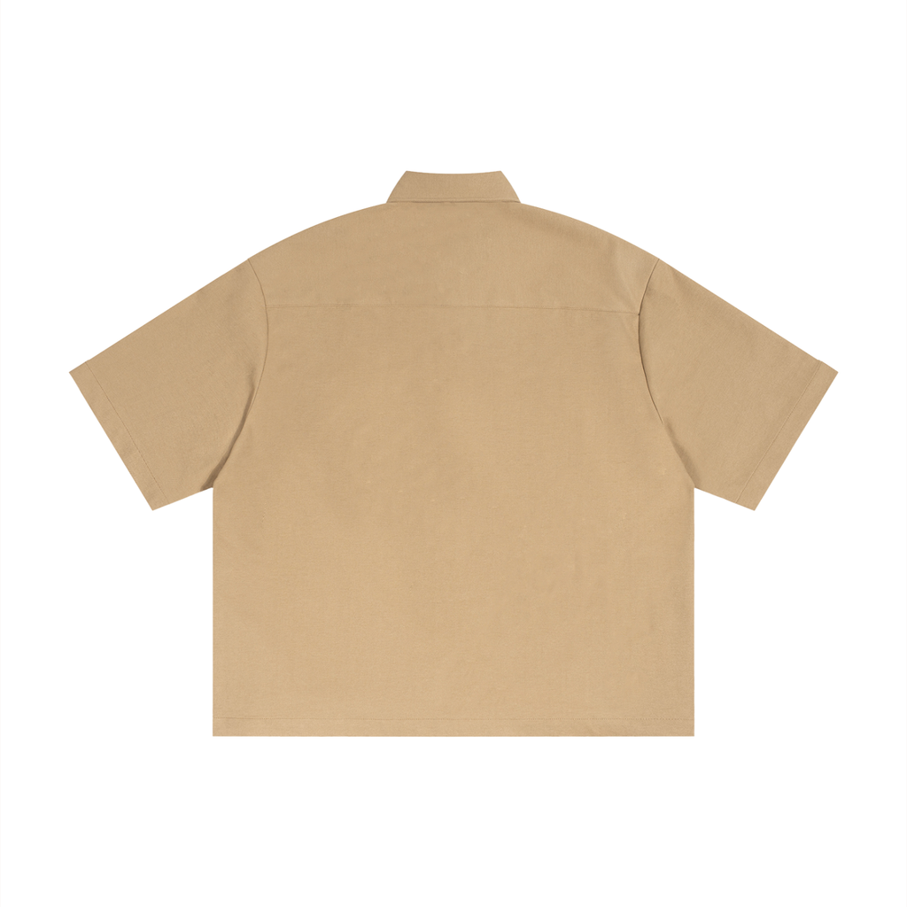 Brooklyn Republic essentials™ Boxy Heavyweight Short Sleeve Button-Up