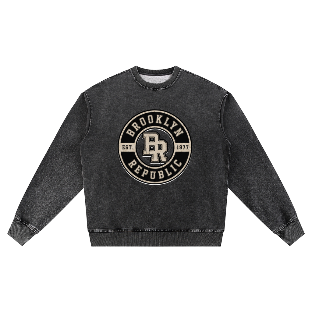 Brooklyn Republic essentials™ Women's Snow Wash Oversized Crewneck Sweatshirt